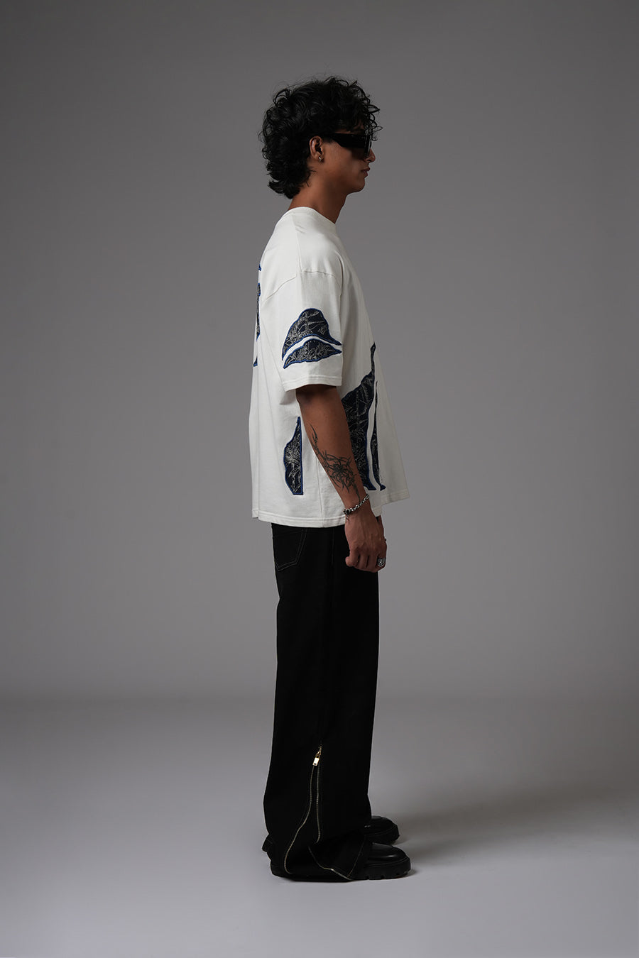 Jacquard Layers Tee - White