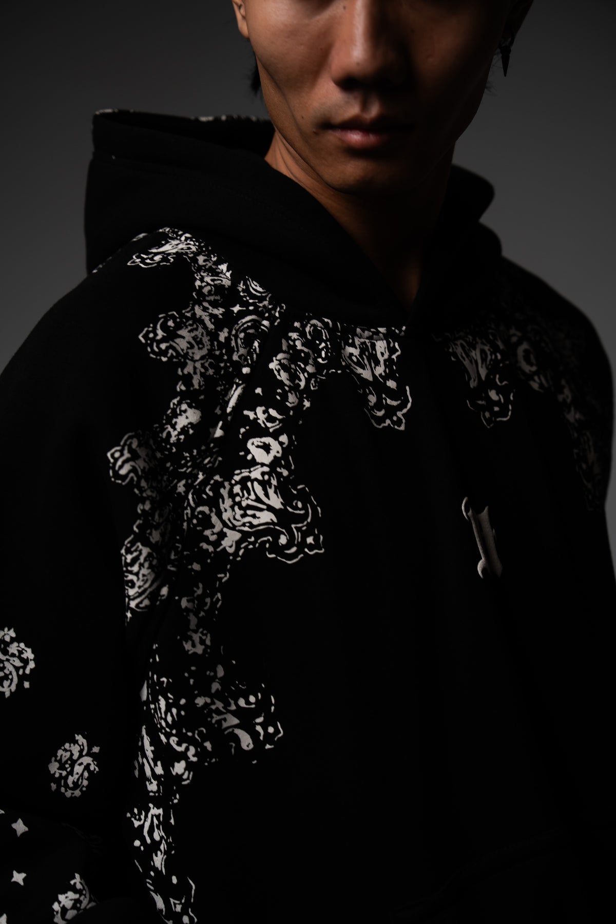 Black Paisley Hoodie