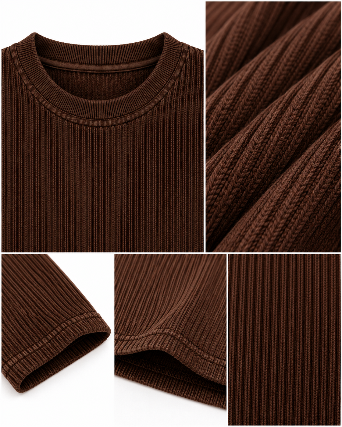 Brown Waffle Tee