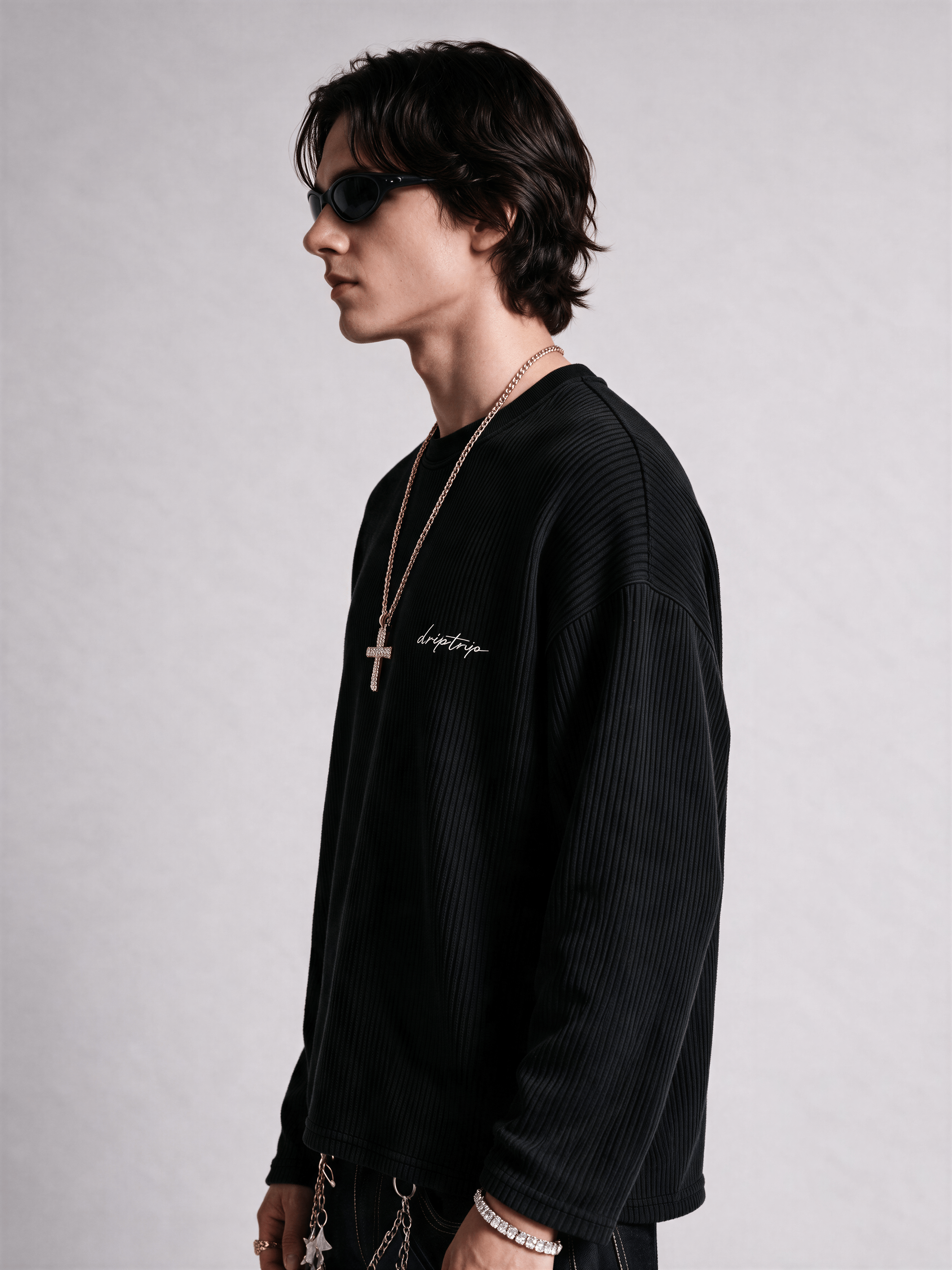 Black Waffle Tee