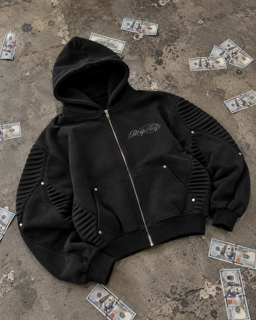 Utility Pocket Zip-Up Hoodie