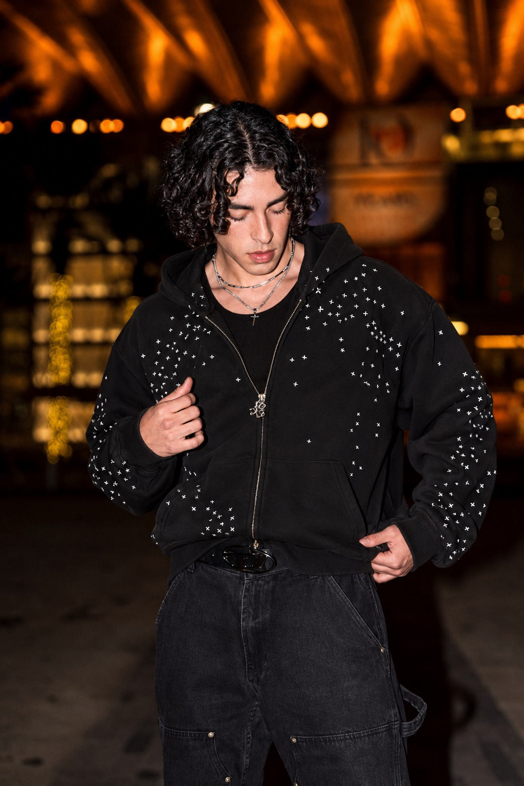 Faded Star Zip-Up Hoodie