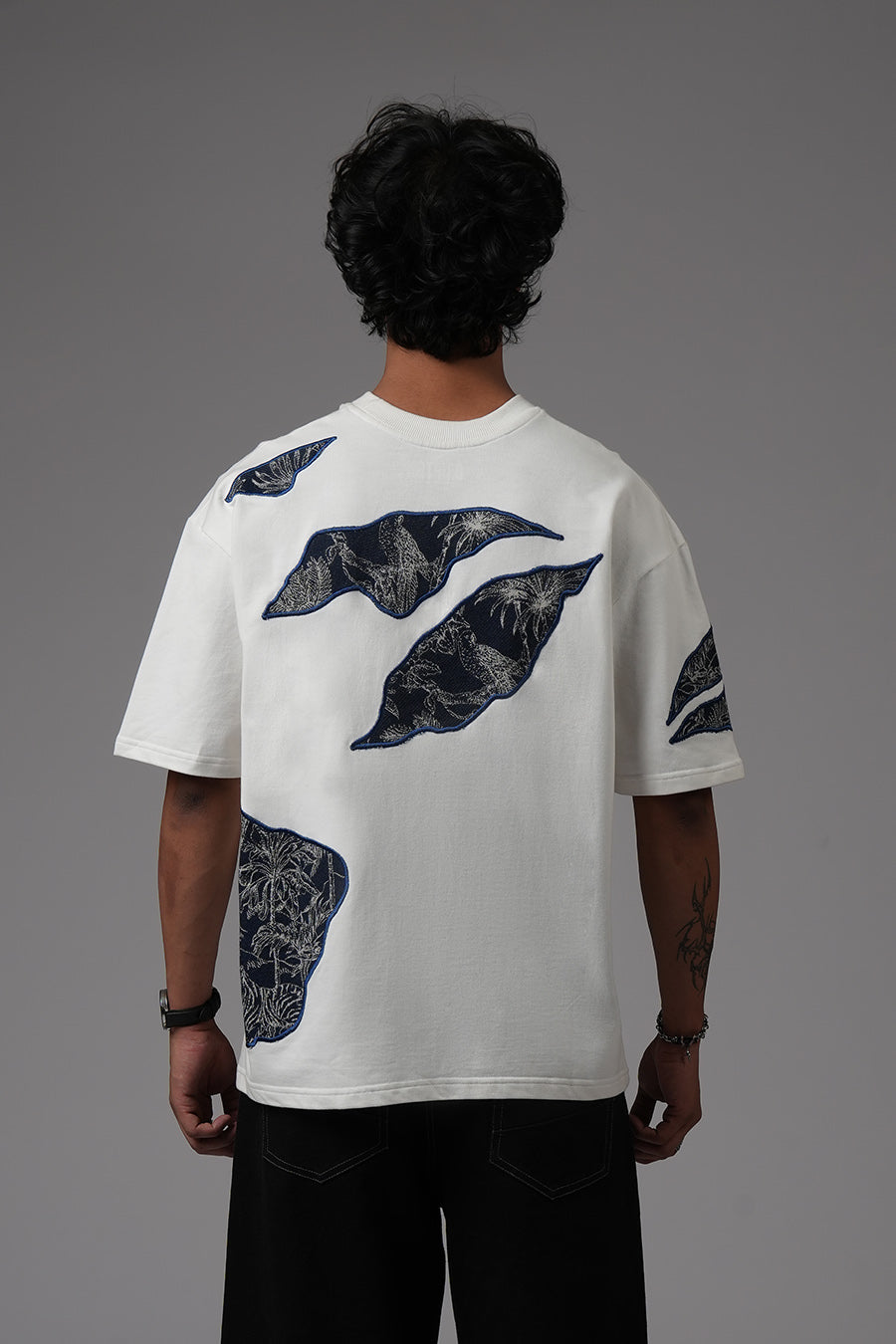 Jacquard Layers Tee - White