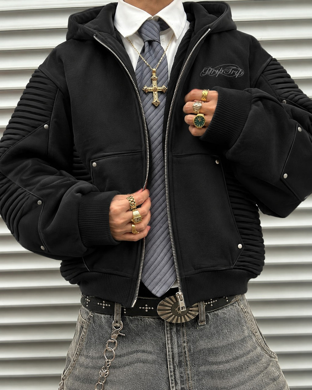 Utility Pocket Zip-Up Hoodie