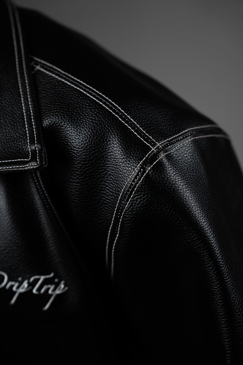 Black Structured Leather Jacket