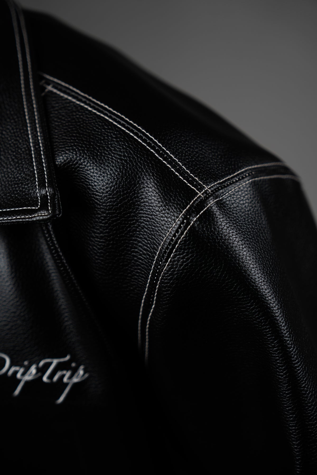 Black Structured Leather Jacket