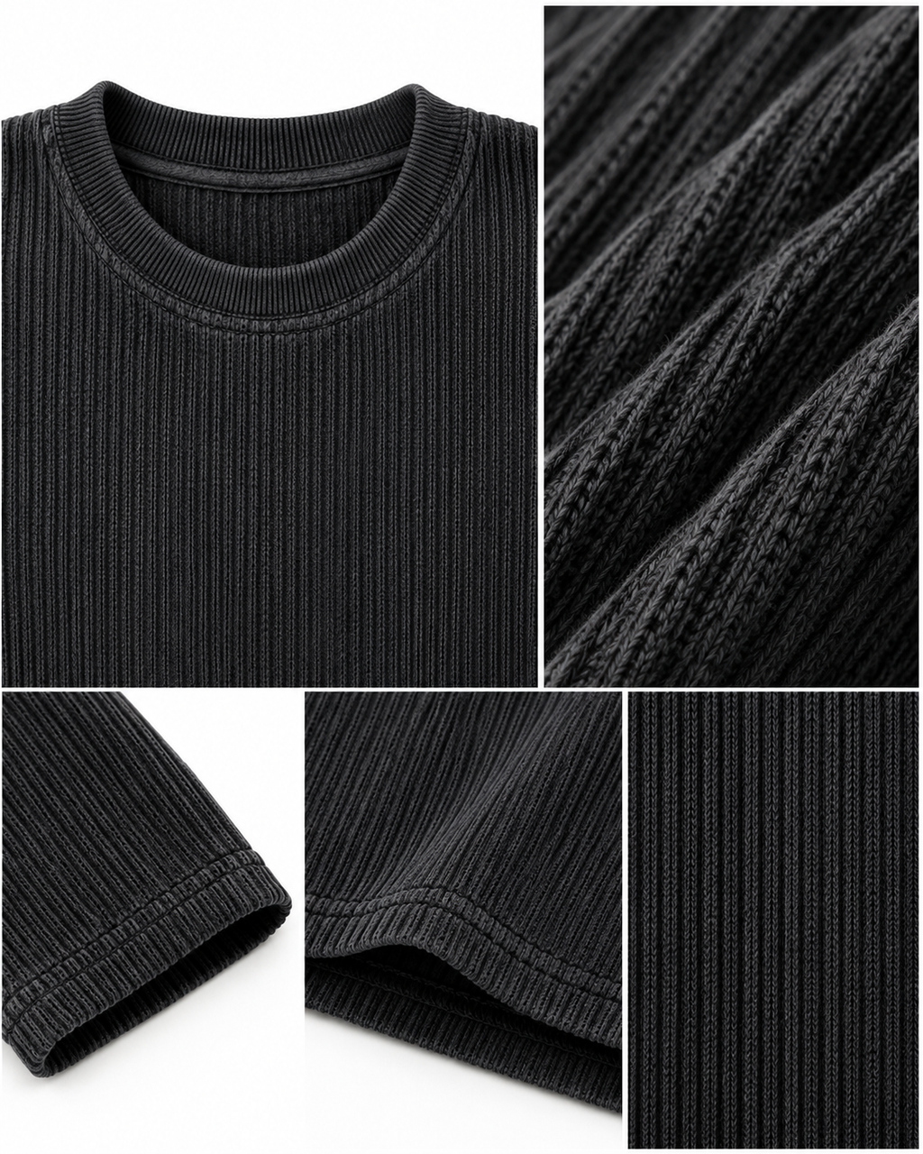 Dark Grey Waffle Tee