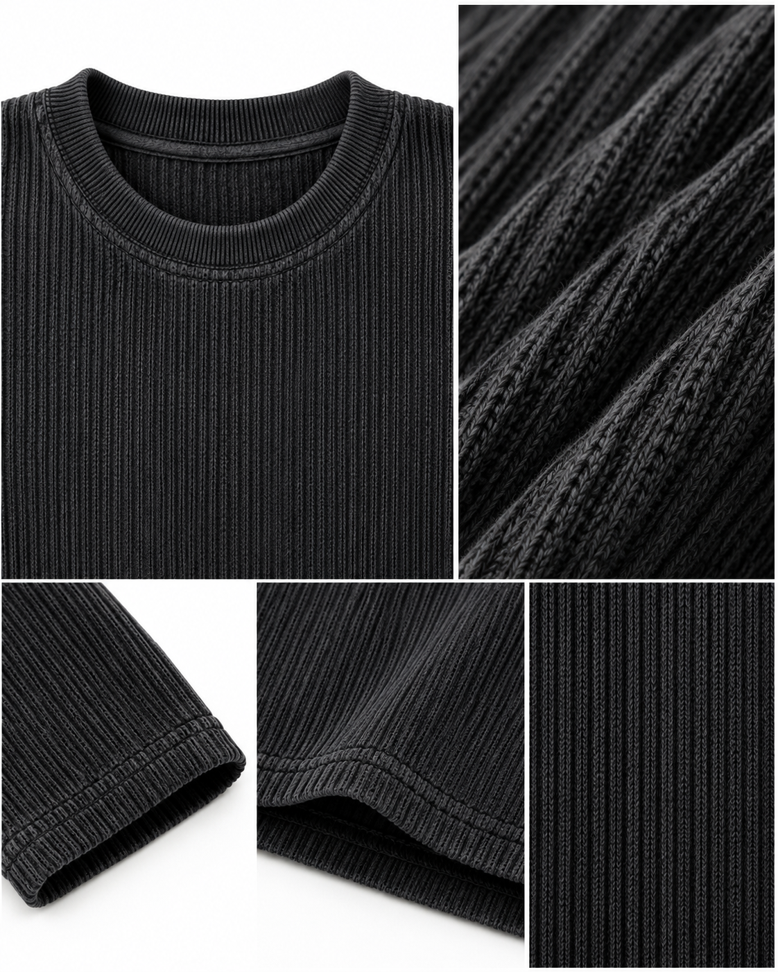 Dark Grey Waffle Tee