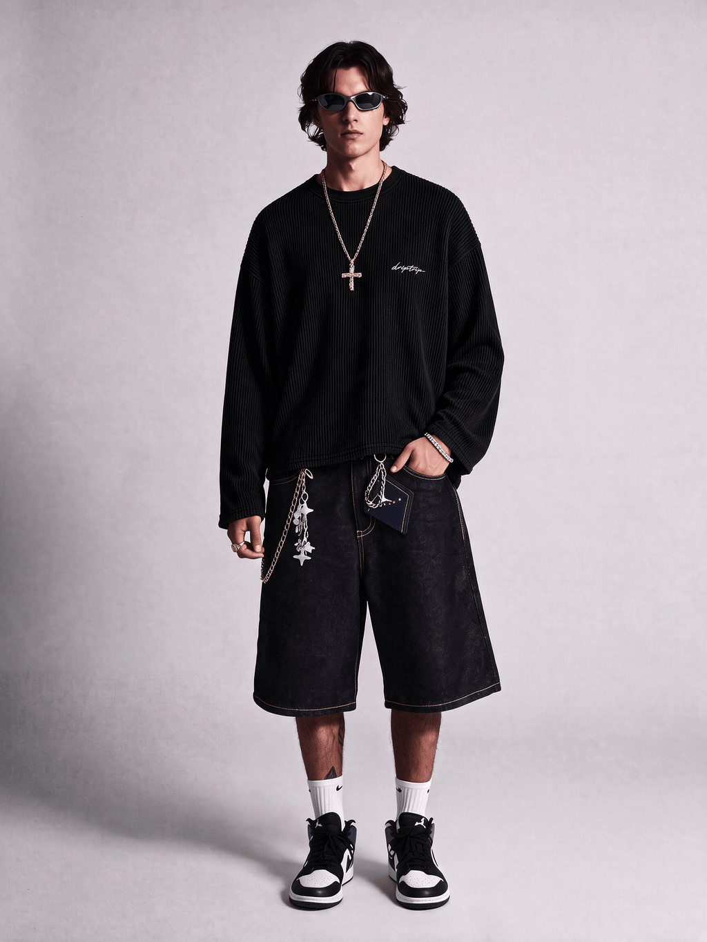 Black Waffle Tee