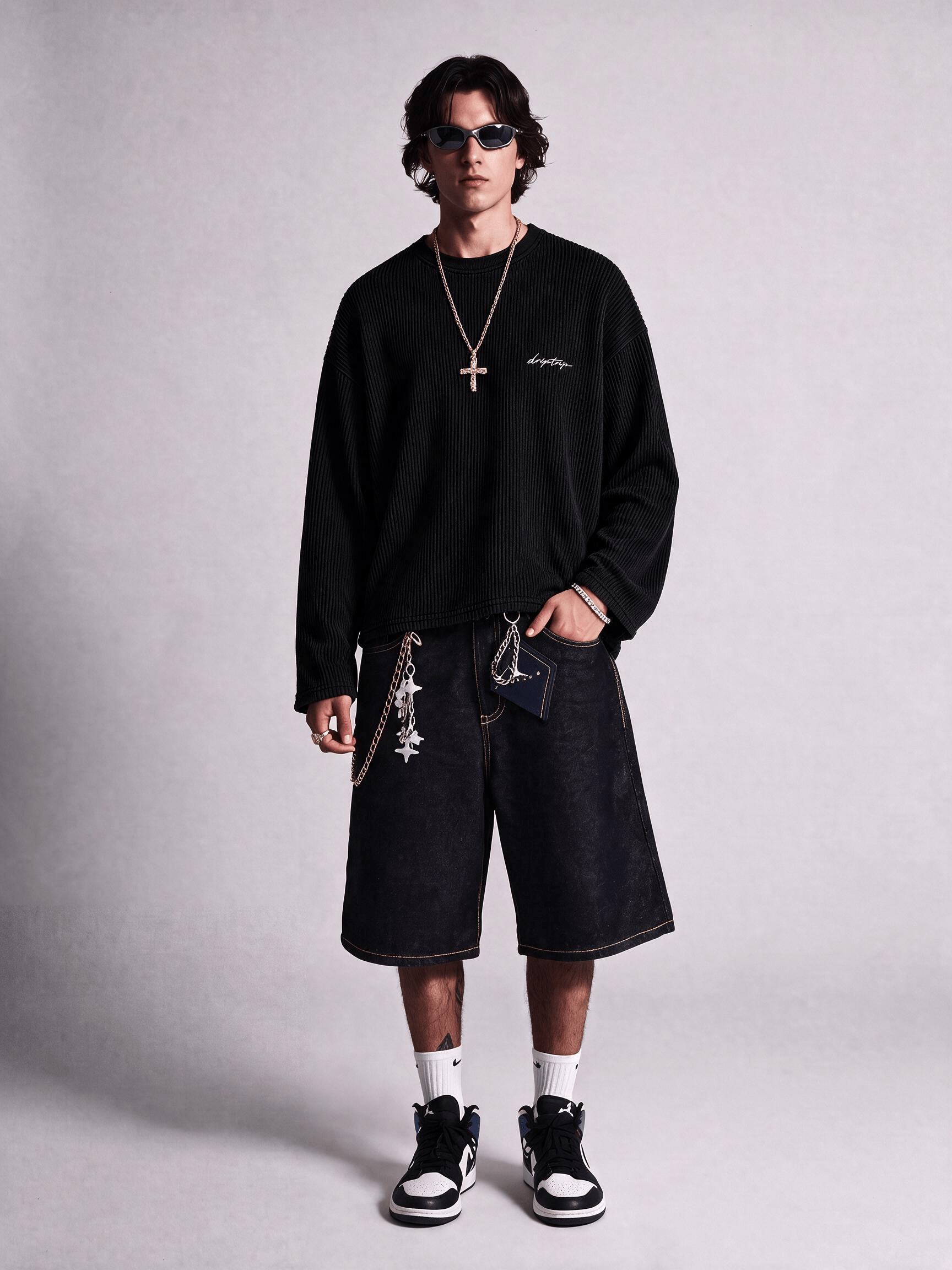 Black Waffle Tee