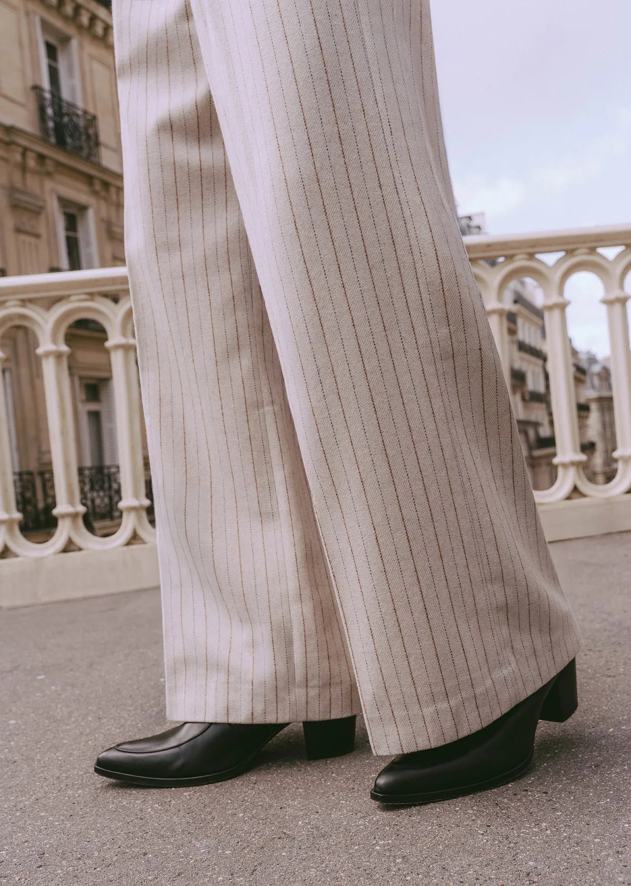 Ivory Pinstripe Gurkha Pants