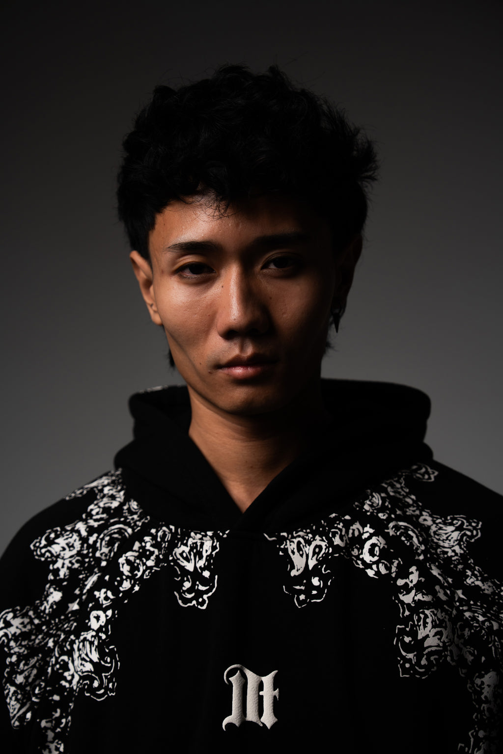 Black Paisley Hoodie