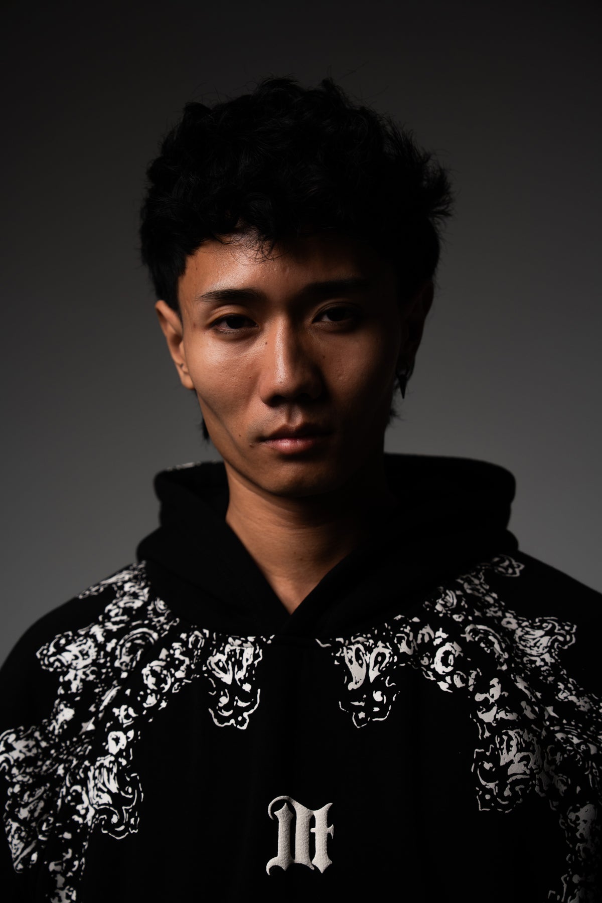 Black Paisley Hoodie