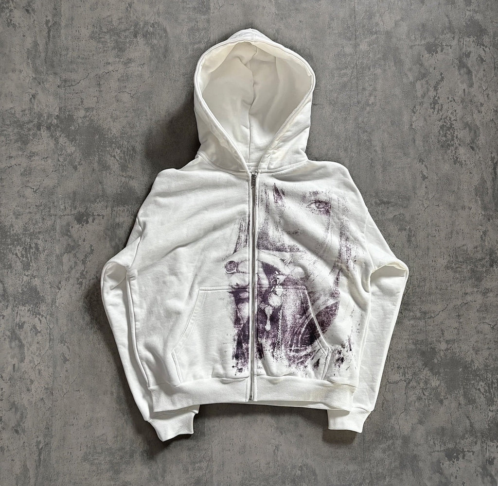 Violet Archive Zip-Up Hoodie