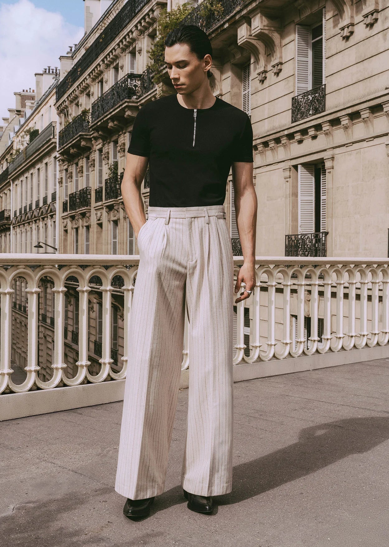 Ivory Pinstripe Gurkha Pants