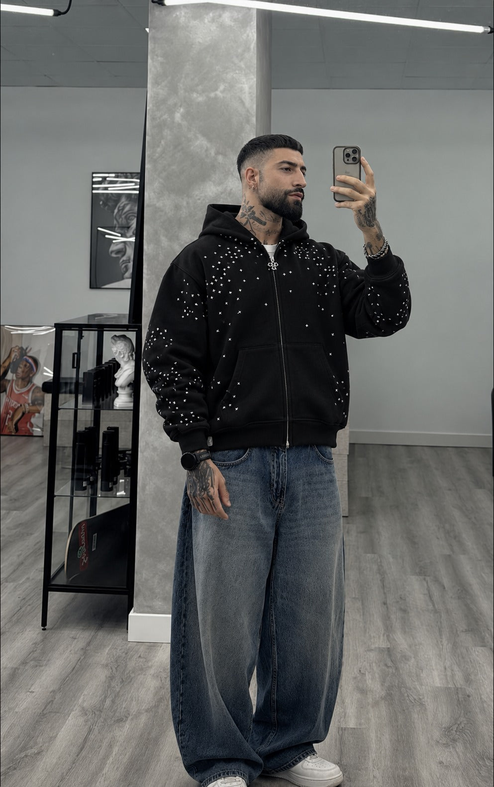 Faded Star Zip-Up Hoodie
