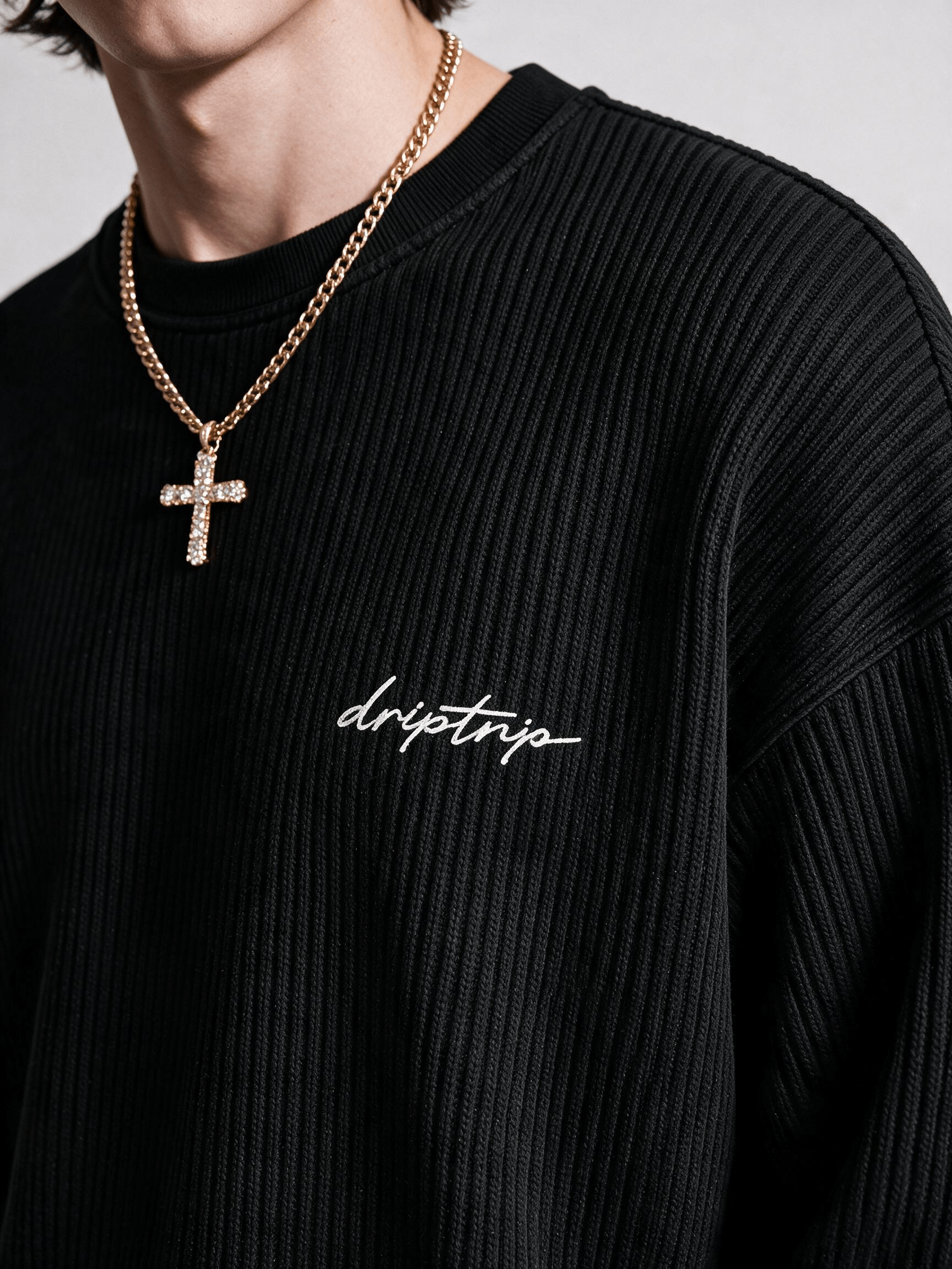 Black Waffle Tee
