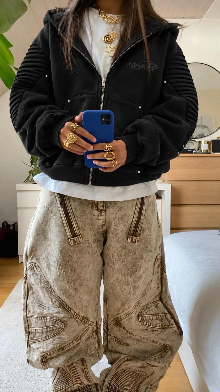 Utility Pocket Zip-Up Hoodie